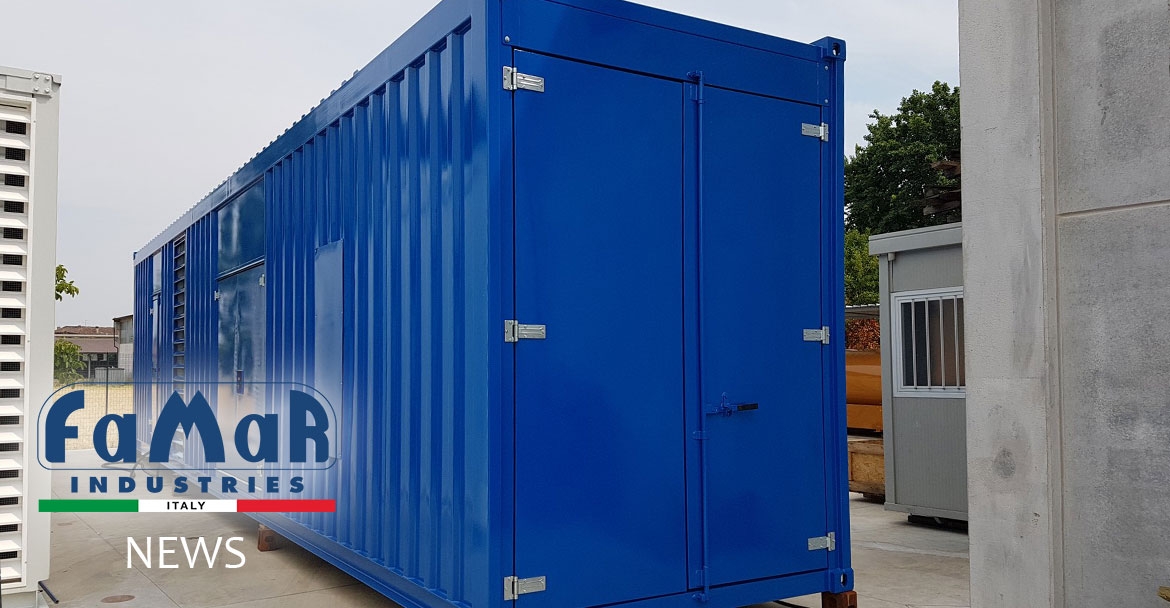 Container per gruppo elettrogeno da 1675 KVA per applicazione OIL &amp; GAS.
